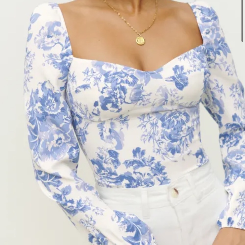 Reformation Reign Top in Olympia size 0, Brand New with Tags